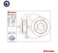 BREMBO 08.7106.11 Brake disc