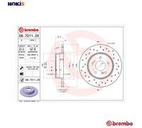 Brake disc BREMBO 08.7211.2X