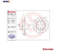 2x BRAKE DISC 08.7627.1X FOR VAUXHALL ZAFIRA/Mk/II CORSA ASTRAVAN COMBO/TOUR
