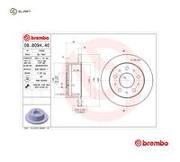 Brembo Rear Brake Discs Solid 280mm Pair - 08.8094.40