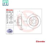BREMBO 08.8094.40 Brake disc