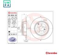 2x BRAKE DISC 08.8554.21 FOR LAND ROVER RANGE/III/SUV/Mk 306D1 2.9L 6cyl 4.2L