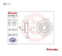 2x BRAKE DISC 08.9502.1X FOR SKODA OCTAVIA/II/Combi/III LAURA YETI VW EOS