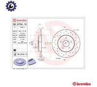 2x BRAKE DISC 08.9734.1X FOR FORD JAGUAR LF-DE 2.0L 4cyl MONDEOMP25LCBD 2.5L