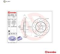 ✅Fits BREMBO 08.9734.1X Brake disc 1 pc. 08.9734.1X Brembo offer ⭐UK Seller⭐