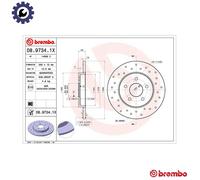 BREMBO 08.9734.1X Brake disc