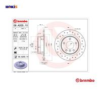 Brembo 08.a205.1 Brake X Disc Rotors