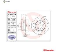 2x BRAKE DISC 08.A205.1X FOR BMW N46B20E/B20CC/B20CB 2.0L 4cyl 3 SERIES N46B20