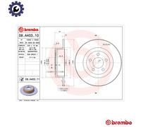 X2 PCS BRAKE DISC 08.A403.11