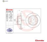 2x BRAKE DISC 08.A459.10 FOR PEUGEOT MANAGER/Platform/Chassis/Van/Bus BOXER 2.2L