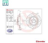 2x BRAKE DISC 08.A540.1X FOR LAND ROVER RANGE/EVOQUE/Convertible/SUV FORD