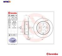 2x BRAKE DISC 08.A600.11 FOR HYUNDAI SANTA/FE/II D4EA 2.0L D4HA 2.0L D4EB 2.2L