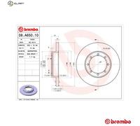 BREMBO 08.A650.10 Brake disc