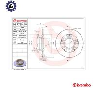 2x BRAKE DISC 08.A730.10 FOR FORD TRANSIT/Platform/Chassis/Bus/Van/TOURNEO 2.4L