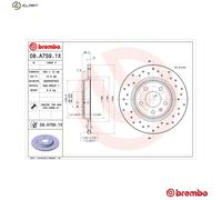 ✅Fits BREMBO 08.A759.1X Brake disc Xtra 1pcs full/perforated 08.A759 ⭐UK Seller⭐