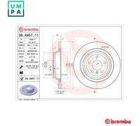 2x Brake disc solid 08.A957.11 BREMBO for MERCEDES-BENZ M-CLASS GLE Coupe GLE