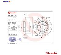 BREMBO 08.B351.1X Brake disc