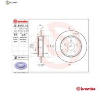 2x BRAKE DISC 08.B412.11 FOR MAZDA FORD YF 2.0L /-VEL3L3-VE 2.3L 4cyl TRIBUTE