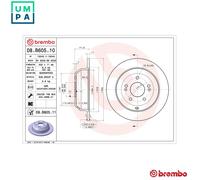 2x BRAKE DISC 08.B605.11 FOR HYUNDAI GRAND/SANTA/FE MAXCRUZ KIA D4HB 2.2L 4cyl