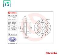 2x BRAKE DISC 08.C172.1X FOR HYUNDAI ACCENT/i25/IV/SOLARIS FLUIDIC/VERNA i20 i20
