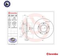 2x BRAKE DISC 08.C241.20 FOR FORD TRANSIT/V363/Bus/Platform/Chassis/Van/CUSTOM