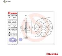 BREMBO 08.C250.2X Brake disc