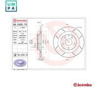2x BRAKE DISC 08.C425.75 FOR MAZDA PY-Y8/VPS/ZA 2.5L SH-VPTS 2.2L PEX3 2.0L 4cyl