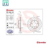 2x BRAKE DISC 09.5390.3X FOR BMW N46 B20 CA/N42 B20 BZ 2.0L 4cyl 3 SERIES 1.8L