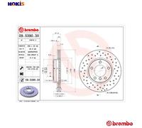 2x BRAKE DISC 09.5390.3X FOR BMW N46 B20 CA/N42 B20 BZ 2.0L 4cyl 3 SERIES 1.8L
