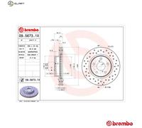 2x BRAKE DISC 09.5673.1X FOR SUBARU B3/Hatchback LEGACY/Mk/II//Station/Wagon