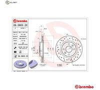 2x BRAKE DISC 09.5802.2X FOR RENAULT CLIO/II/MIO/Mk/SYMBOL/Hatchback/Van 19/