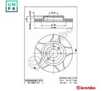 2x BRAKE DISC 09.5802.76 FOR RENAULT CLIO/II/MIO/Mk/SYMBOL/Hatchback/Van 19/