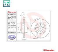 2x BRAKE DISC 09.5935.11 FOR BMW S50B30 3.0L 6cyl 3 E36