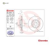 2x BRAKE DISC 09.6767.11 FOR ALFA ROMEO AR 36301 2.0L 4cyl 166841 C000 2.4L 166