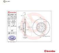 BREMBO 09.6767.11 Brake disc