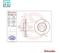 2x BRAKE DISC 09.6803.10 FOR TOYOTA 4A-FE 1.6L 4cyl CELICA