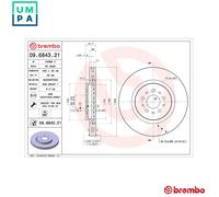 2x BRAKE DISC 09.6843.21 FOR ALFA ROMEO 932 A.000 3.2L AR16105/16102 3.0L 6cyl