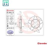 2x BRAKE DISC 09.6845.75 FOR MERCEDES-BENZ C-CLASS/Break/T-Model CLK SLK 2.1L