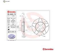 BREMBO 09.6845.75 Brake disc