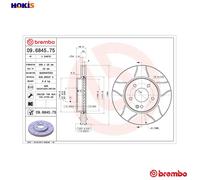 2x BRAKE DISC 09.6845.75 FOR MERCEDES-BENZ C-CLASS/Break/T-Model CLK SLK 2.1L