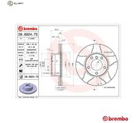BREMBO Brake disc BMW 09.6924.75 34111163013,34111163081,34111164839 Brake rotor,Brake discs,Brake rotors 34116767061