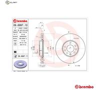 Brake disc BREMBO 09.6997.11 for LOTUS ELISE 1.8 1999-2001