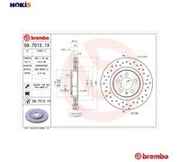 RIGHT OR LEFT BRAKE DISC BREMBO XTRA 1PCS DRILLED FRONT L/R OUTER DIAMETER 280.