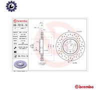 Brembo Brake Disc Xtra – Drilled Front, 1pc, Left/Right, Outer Diameter 280