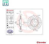2x BRAKE DISC 09.7012.1X FOR VW GOLF/IV/Mk AEG/BER/AQY/AZG/AVH/APK/BEV 2.0L