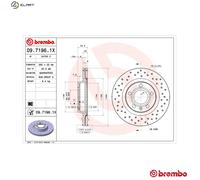 2x BRAKE DISC 09.7196.1X FOR VW SEAT AUDI A4/S4 AEB/AFY/ARG/APT/ADR 1.8L 4cyl A4