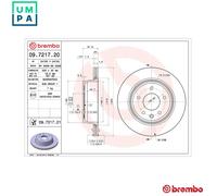 2x BRAKE DISC 09.7217.21 FOR JAGUAR Vanden/Plas XJ/ESPORTIVO XK/8/Convertible