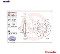 2x BRAKE DISC 09.7629.1X FOR CHEVROLET C 20 SEL/L34 2.0L 4cyl ZAFIRA