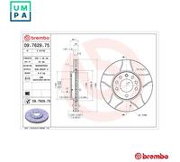 2x BRAKE DISC 09.7629.75 FOR CHEVROLET C 20 SEL/L34 2.0L 4cyl ZAFIRA