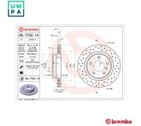 2x BRAKE DISC 09.7702.1X FOR BMW M54 B25 2.5L 6cyl 3 SERIES M43B19 1.9L M47D20